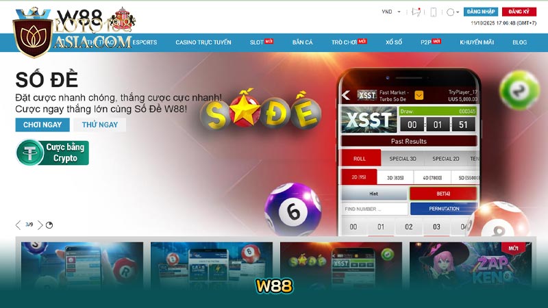 W88: Đa dạng cược, thanh toán siêu tốc